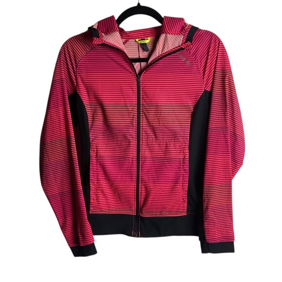 Brooks Size xs Women's Canopy Jacket Light Weight Running Pink Windbreaker Rain - Picture 2 of 8